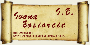 Ivona Bosiorčić vizit kartica